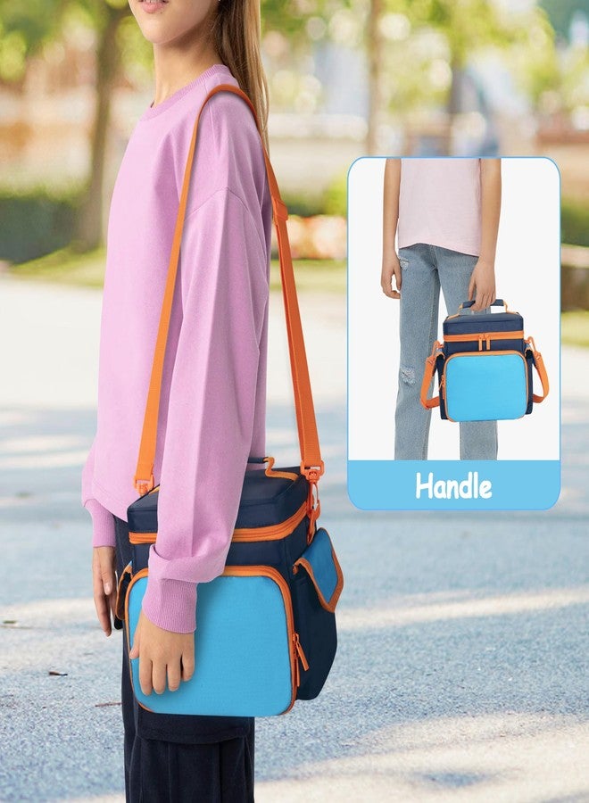 GRAOSO Carrying Case Compatible with Tonies 2/1, Storage Bag Organizer for Audio Player Starter Set, Figures, Headphones, Charging Station, Accessories, with Shoulder Strap and Handle, Blue (Case Only) - Image 5